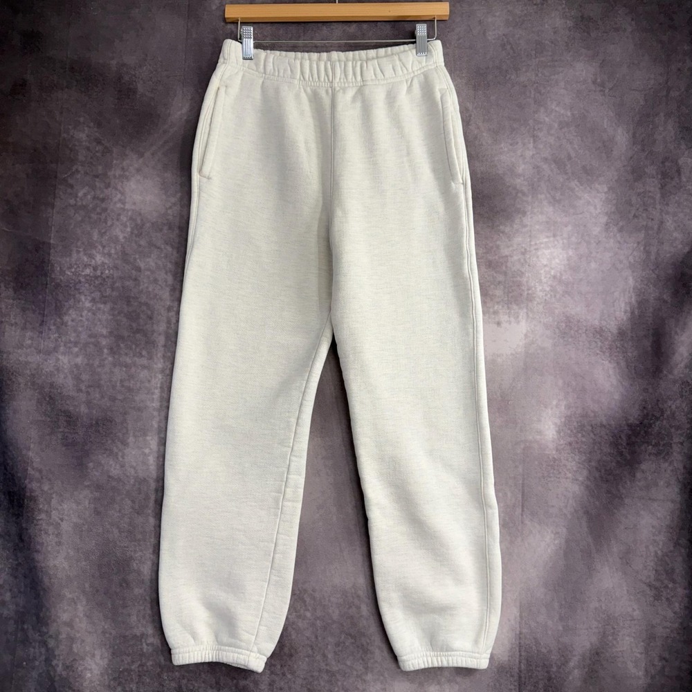 AGOLDE Kelby Sweatpants Women XS White Fleece Lined Cozy Jogger Made USA